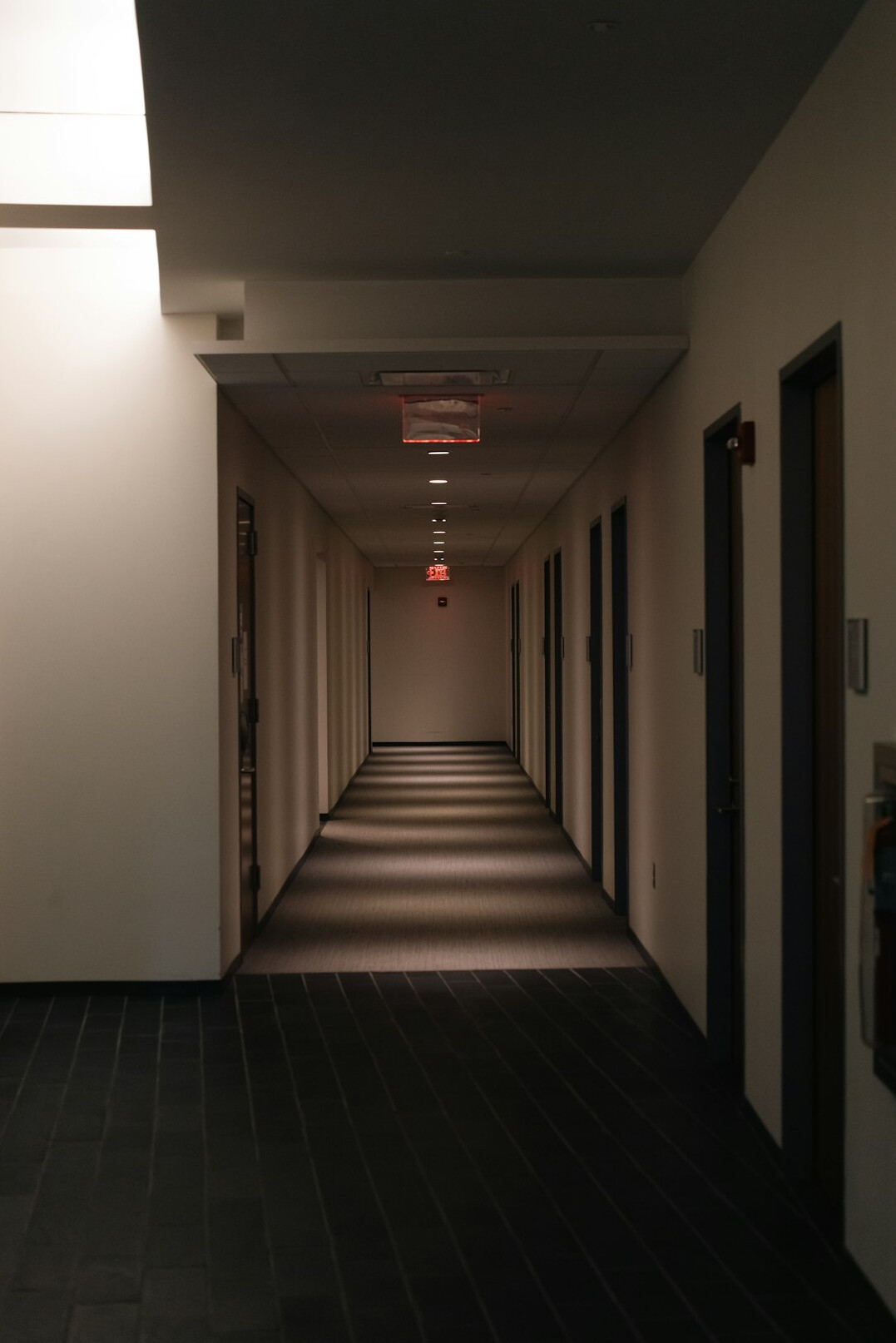 dark hallway at night