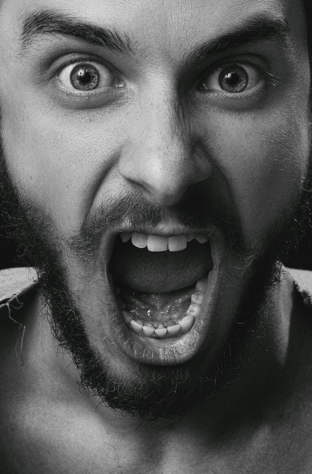 surprised expression close up
