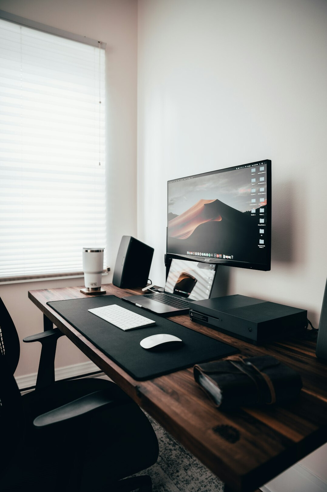 mystery writer desk setup