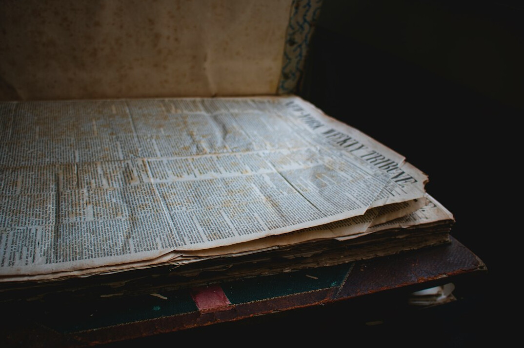 old book pages mystery